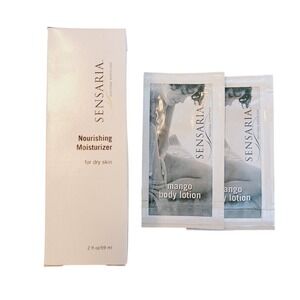 NIB NEW Sensaria Nourishing Moisturizer Dry Skin 2 fl oz + 2 Mango Body Lotion‎